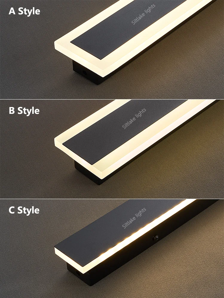 Lámpara de pared impermeable para exteriores, tira LED, lámpara de pared de fondo, escalera, jardín, sala de estar, dormitorio, mesita de noche, luces de pared ip65 - Imagen 4
