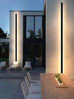Lámpara de pared impermeable para exteriores, tira LED, lámpara de pared de fondo, escalera, jardín, sala de estar, dormitorio, mesita de noche, luces de pared ip65
