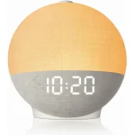 Despertador con luz de sol, máquina de sonido con ruido blanco, Altavoz Bluetooth, luces nocturnas que cambian de Color para dormitorio, regalo Ideal